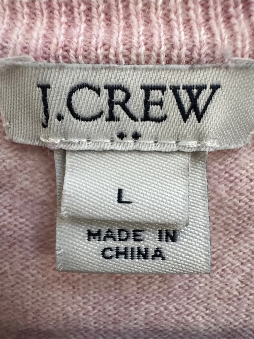 J. Crew Pale Pink Ruffle-Shoulder Sweater